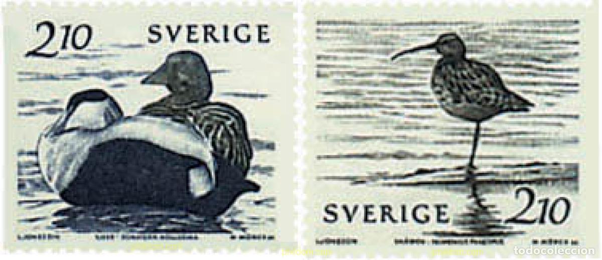 Sellos: 209618 USED SUECIA 1986 PAJAROS ACUATICOS