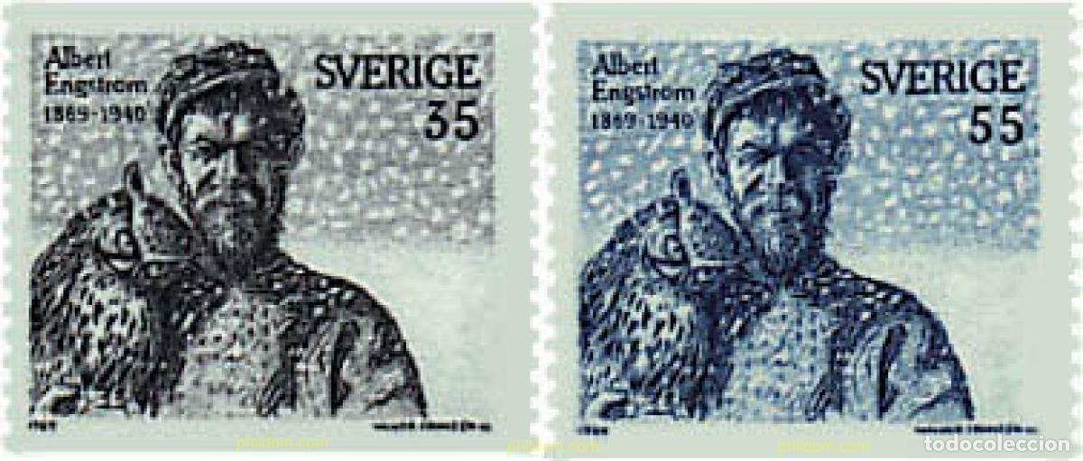 Sellos: 70402 MNH SUECIA 1969 CENTENARIO DEL NACIMIENTO DE ALBERT ENGSTR&Ouml;M