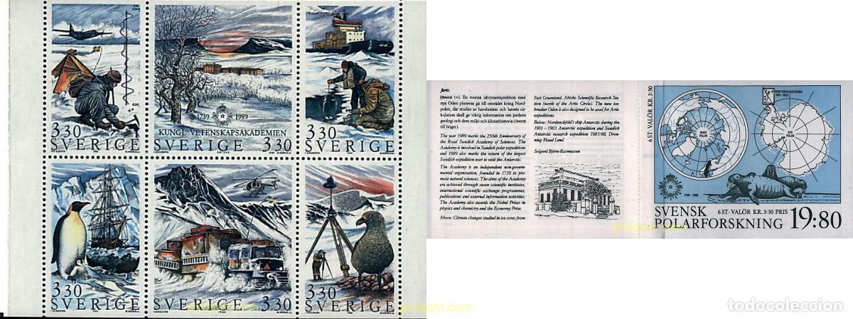 Sellos: 3032 MNH SUECIA 1989 250 ANIVERSARIO DE LA REAL ACADEMIA DE CIENCIAS