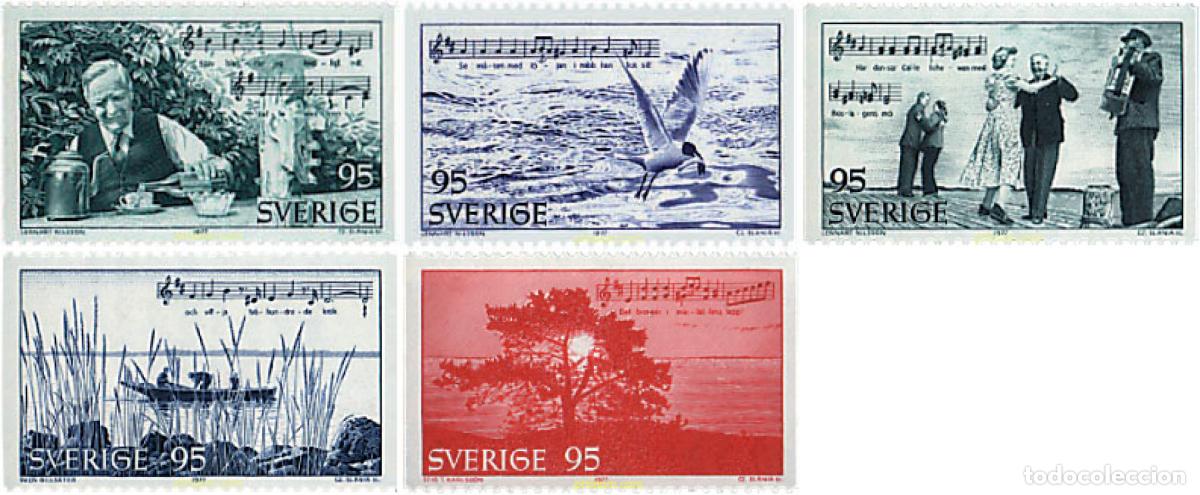 Sellos: 33071 MNH SUECIA 1977 HOMENAJE AL POETA EVERT TAUBE