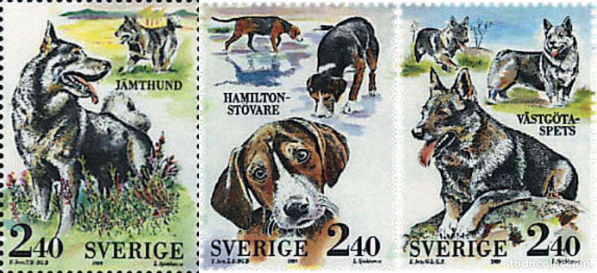 Sellos: 51232 MNH SUECIA 1989 CENTENARIO DEL CLUB CANINO SUECO