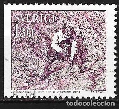 Sellos: Suecia 1978 - Mi 1024 - YT 1007 - Profesi&oacute;n : Cantero