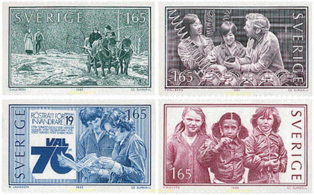 Sellos: 29513 MNH SUECIA 1982 VIVIR JUNTOS. INMIGRACION Y EMIGRACION