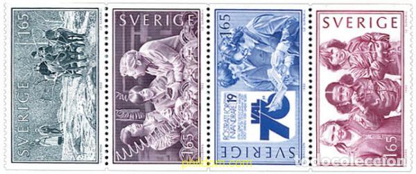 Sellos: 109895 MNH SUECIA 1982 VIVIR JUNTOS. INMIGRACION Y EMIGRACION
