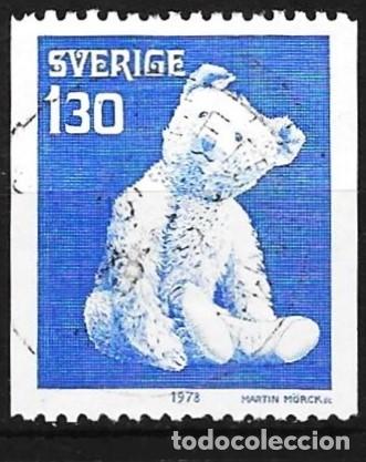 Sellos: Suecia 1978 - Mi 1050C - YT 1030 - Juguete : Osito de peluche