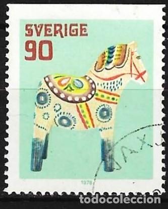 Sellos: Suecia 1978 - Mi 1045 - YT 1028 - Juguete : Caballo