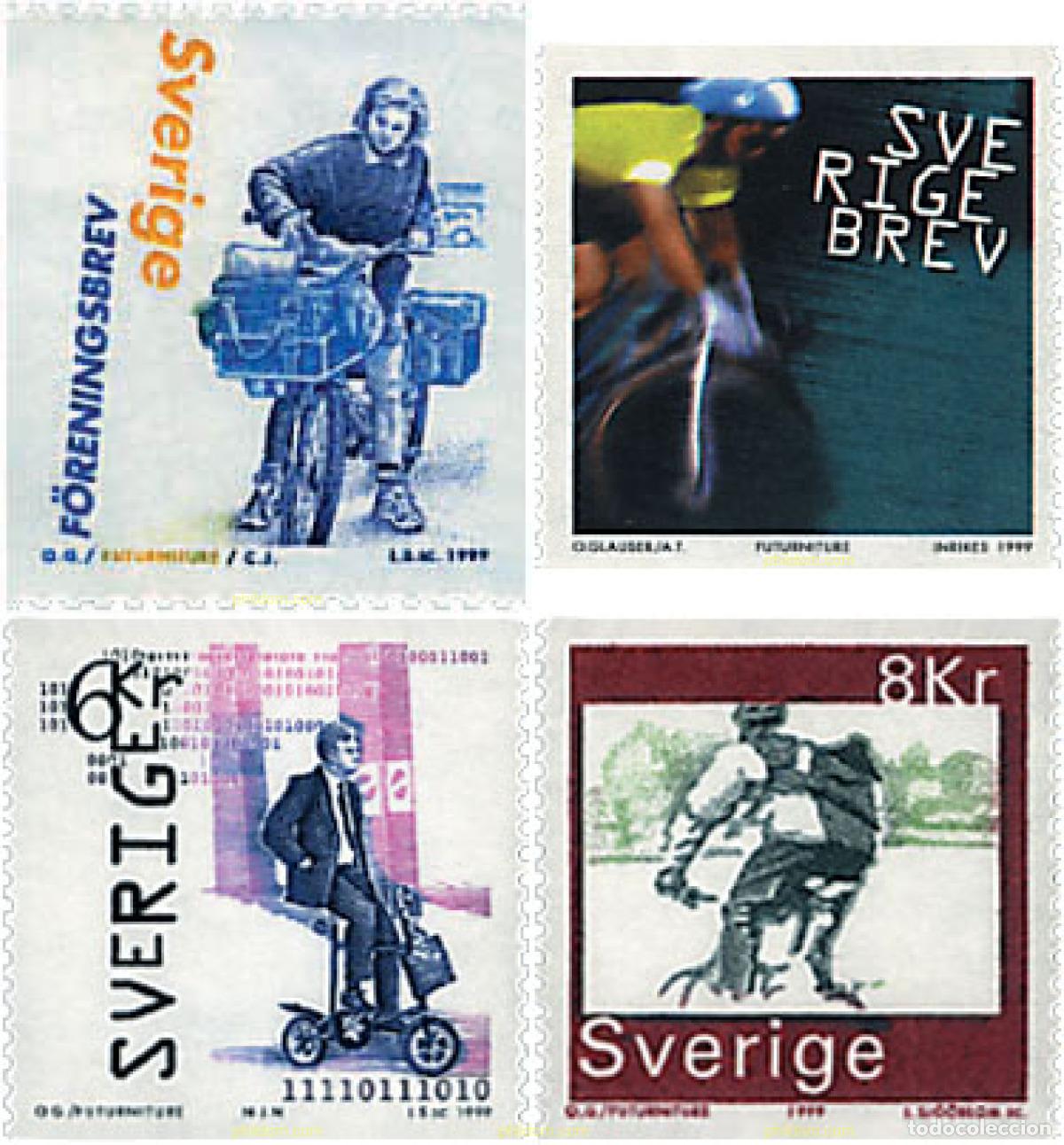 Sellos: 39454 MNH SUECIA 1999 BICICLETAS