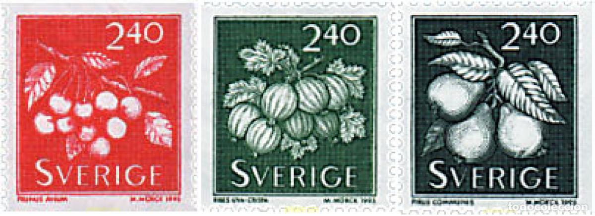Sellos: 50400 MNH SUECIA 1993 FRUTAS