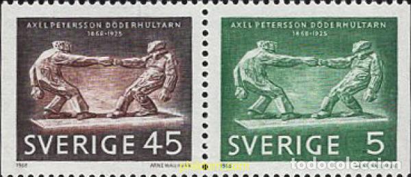 Sellos: 665626 MNH SUECIA 1968 CENTENARIO DEL NACIMIENTO DE AXEL PETERSSON