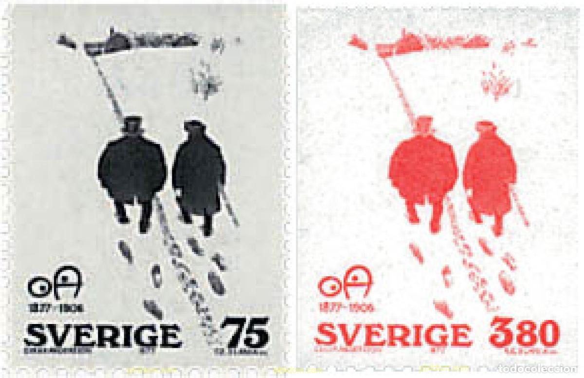 Sellos: 91412 MNH SUECIA 1977 CENTENARIO DEL NACIMIENTO DE OSKAR ANDERSSON