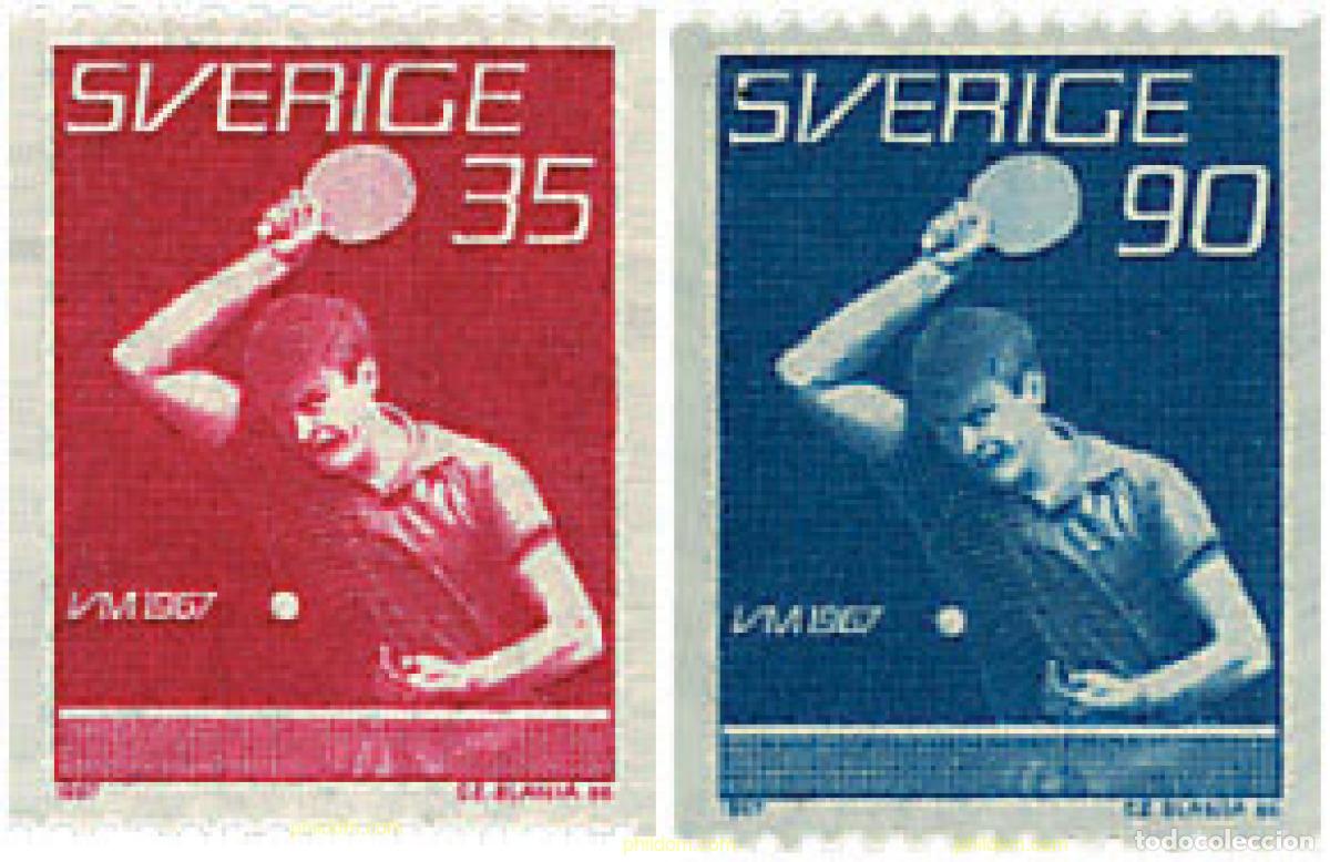 Sellos: 72038 MNH SUECIA 1967 CAMPEONATOS DEL MUNDO DE TENIS DE MESA EN ESTOCOLMO