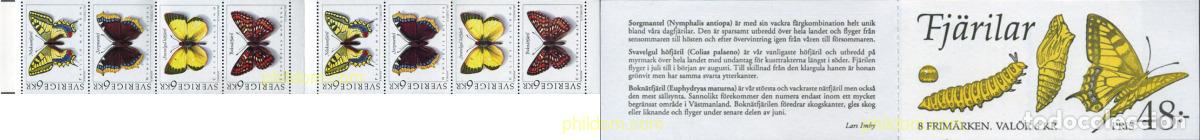 Sellos: 2239 MNH SUECIA 1993 MARIPOSAS