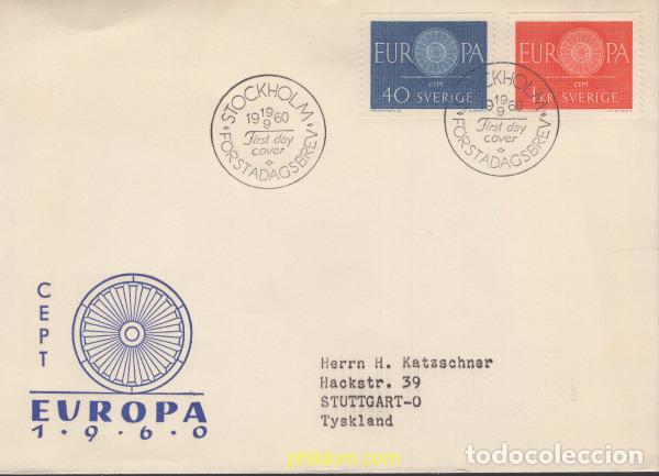 Sellos: 643285 MNH SUECIA 1960 EUROPA CEPT. RUEDA CON 19 RADIOS