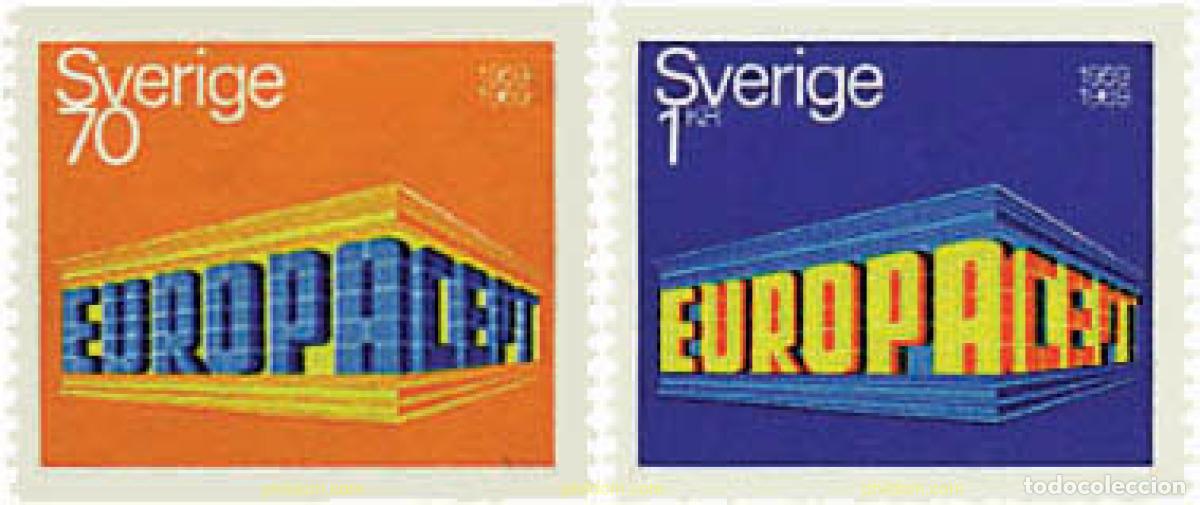 Briefmarken: 62184 MNH SUECIA 1969 EUROPA CEPT. 10 ANIVERSARIO DE LA CEPT