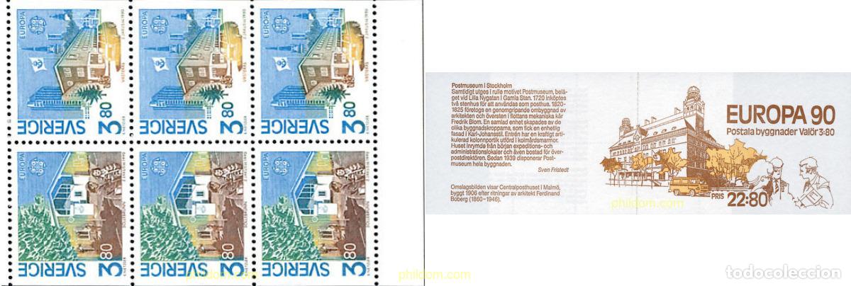 Sellos: 2371 MNH SUECIA 1990 EUROPA CEPT. OFICINAS POSTALES