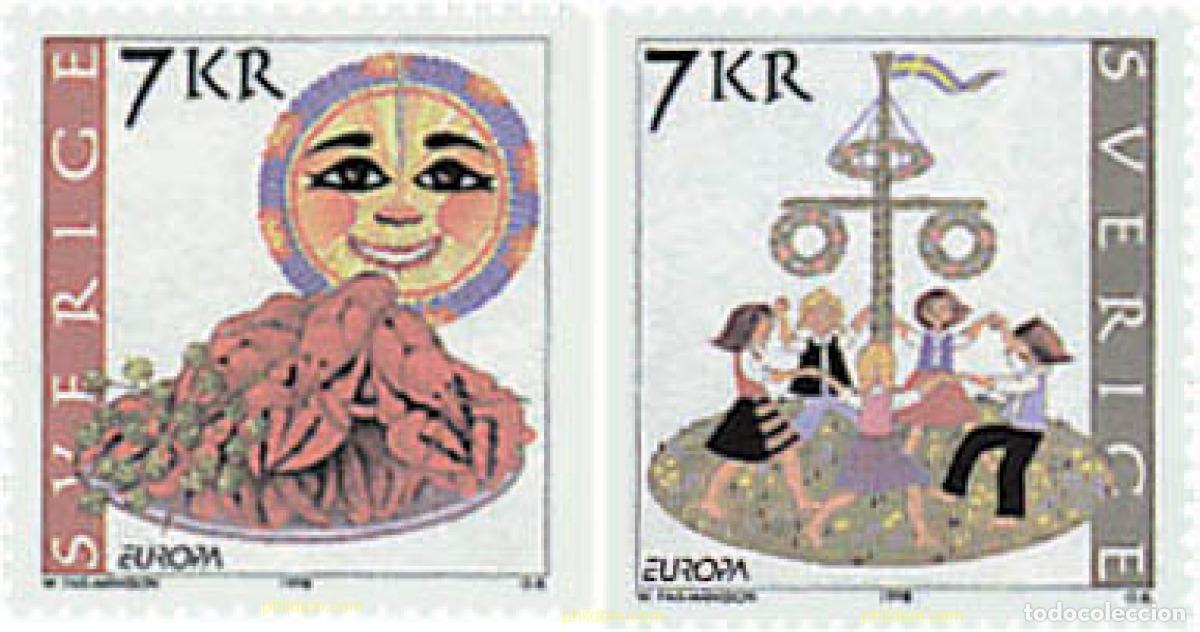 Sellos: 67802 MNH SUECIA 1998 EUROPA CEPT. FESTIVALES Y FIESTAS NACIONALES