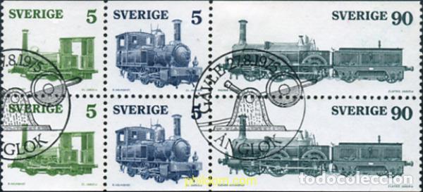Sellos: 349275 USED SUECIA 1975 LOCOMOTORAS DE VAPOR CONSTRUIDAS EN SUECIA