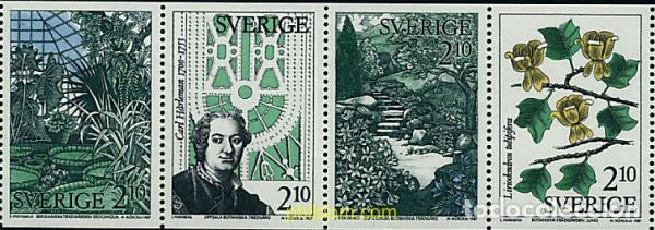 Sellos: 112232 MNH SUECIA 1987 JARDINES BOTANICOS