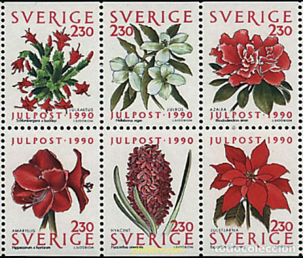 Briefmarken: 112645 MNH SUECIA 1990 NAVIDAD. FLORES