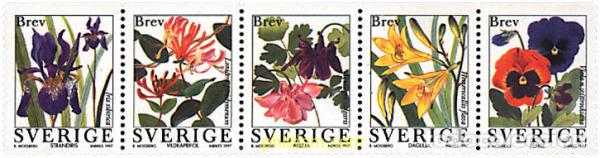 Sellos: 114548 MNH SUECIA 1997 FLORES DE JARDIN