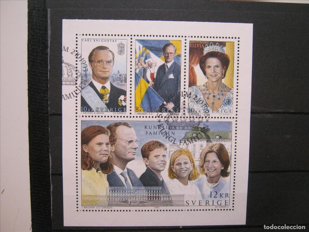 Timbres: SUECIA 1993 FAMILIA REAL SERIE YVERT HB 1775/1778 USADO EN CARNET PERFECTO.