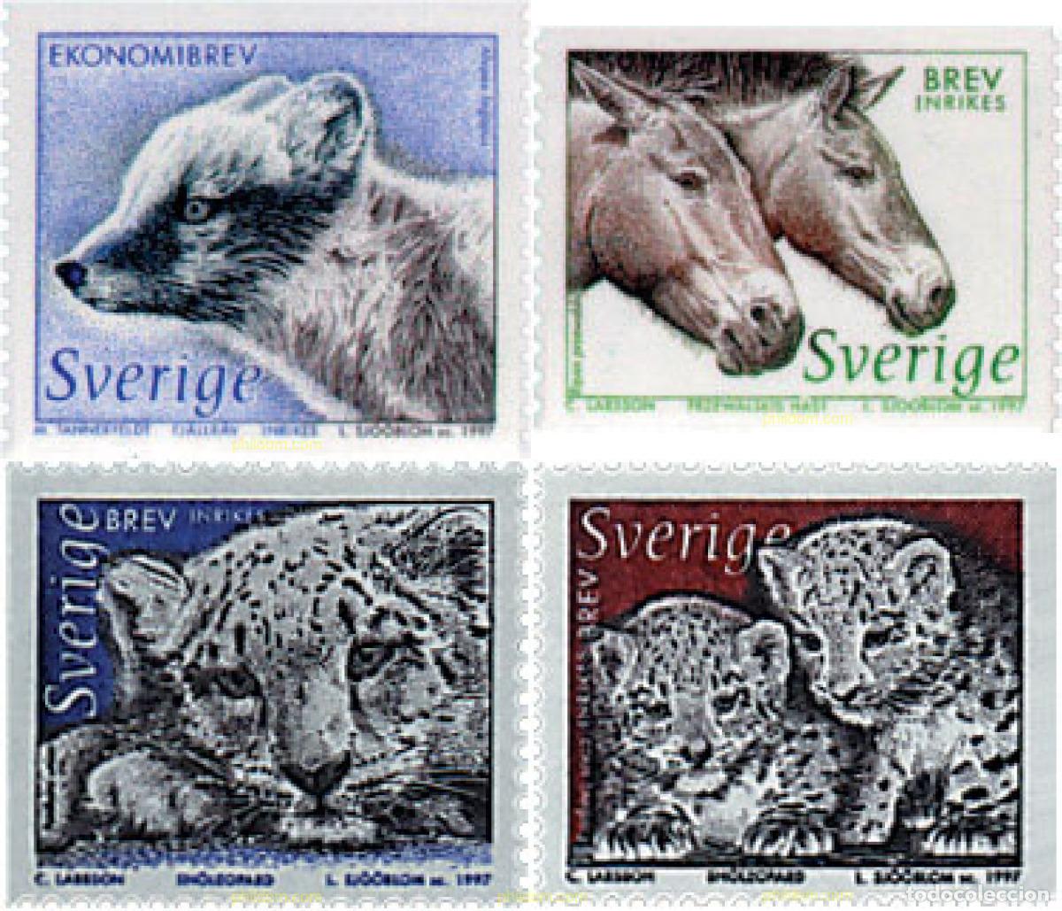 Sellos: 63571 MNH SUECIA 1997 FAUNA NORDICA