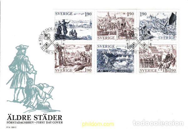 Sellos: 544262 MNH SUECIA 1984 ANTIGUAS CIUDADES DE SUECIA.