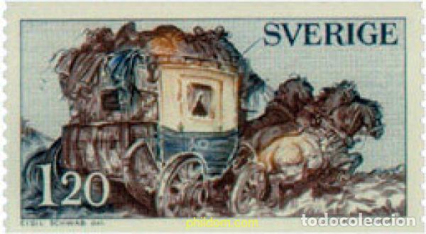 Timbres: 29507 MNH SUECIA 1971 CARRUAJE POSTAL. PINTURA DEL MUSEO POSTAL DE ESTOCOLMO