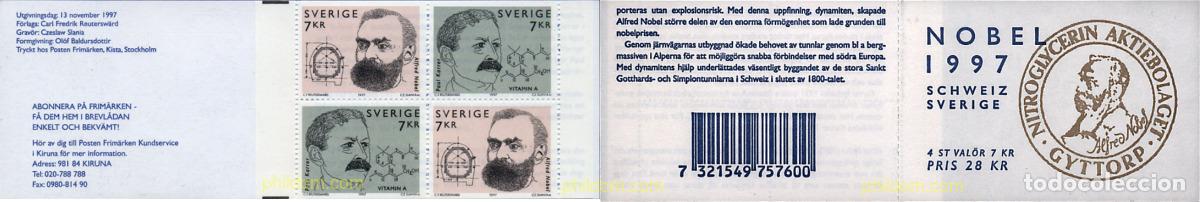 Sellos: 2777 MNH SUECIA 1997 PREMIOS NOBEL