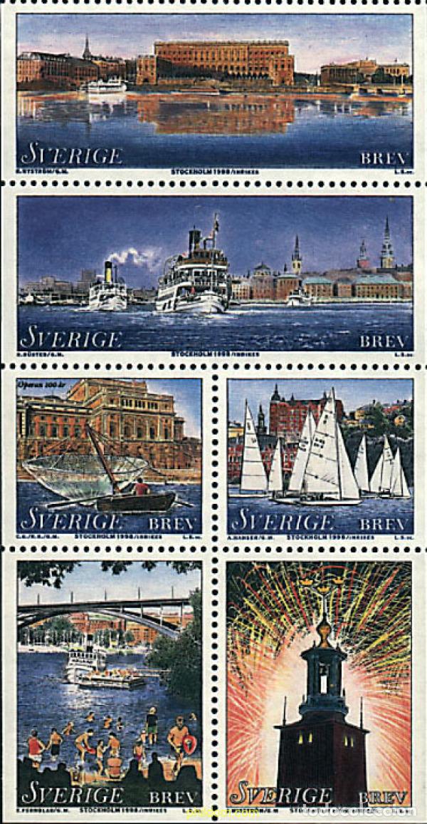Selos: 113878 MNH SUECIA 1998 ESTOCOLMO CAPITAL EUROPEA DE LA CULTURA