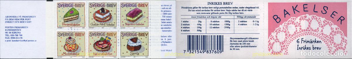 Selos: 3235 MNH SUECIA 1998 PASTELERIA