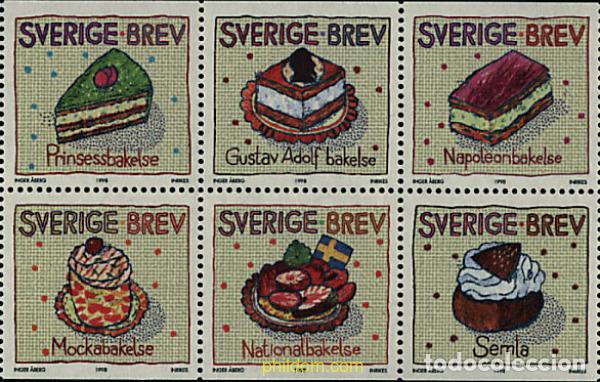 Selos: 24984 MNH SUECIA 1998 PASTELERIA