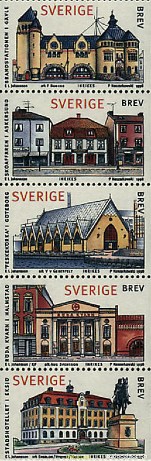 Selos: 24985 MNH SUECIA 1998 CASAS SUECAS