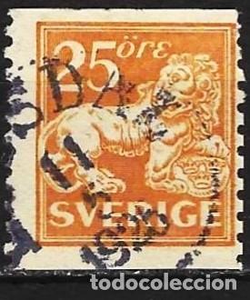 Sellos: Suecia 1921 - Mi 130 AW - YT 133 - Leon de Vasa