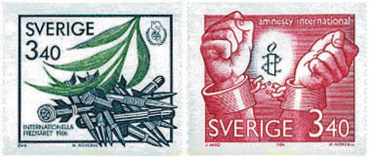 Sellos: 36316 MNH SUECIA 1986 A&Ntilde;O INTERNACIONAL DE LA PAZ
