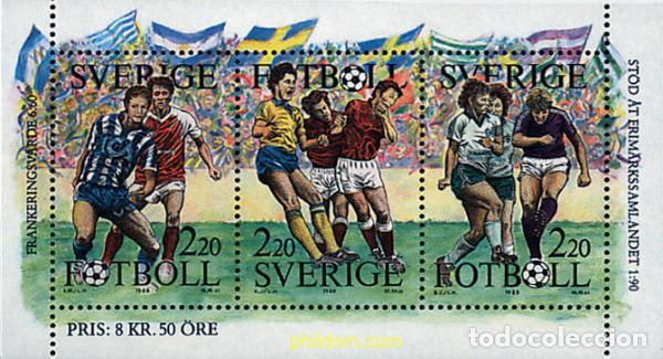 Sellos: 9981 MNH SUECIA 1988 FUTBOL