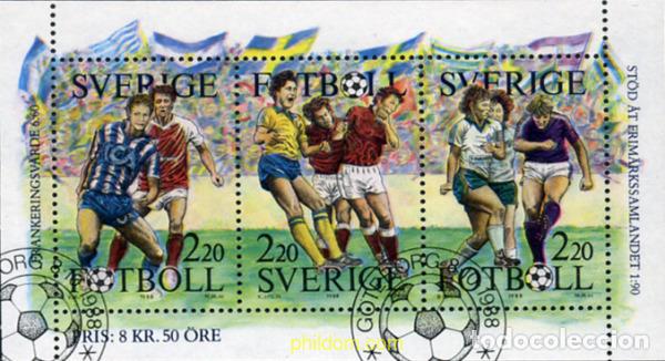 Sellos: 349310 USED SUECIA 1988 FUTBOL
