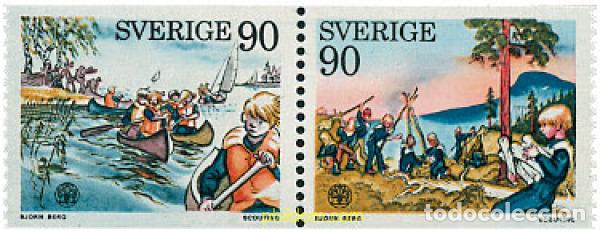 Sellos: 6489 MNH SUECIA 1975 ESCULTISMO EN SUECIA