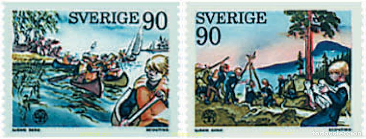 Sellos: 38401 MNH SUECIA 1975 ESCULTISMO EN SUECIA