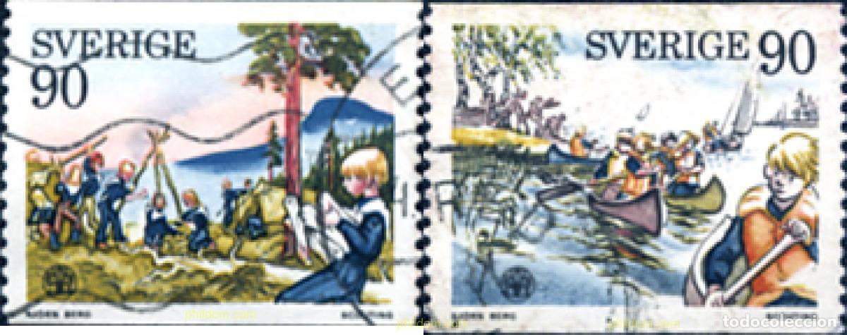 Sellos: 273548 USED SUECIA 1975 ESCULTISMO EN SUECIA