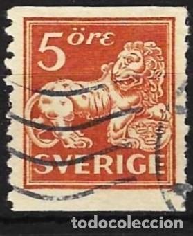 Stamps: Suecia 1921 - Mi 174 I WA - YT 124 - Leon de Vasa