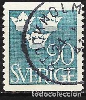 Sellos: Suecia 1939 - Mi 267A - YT 268 - Tres coronas