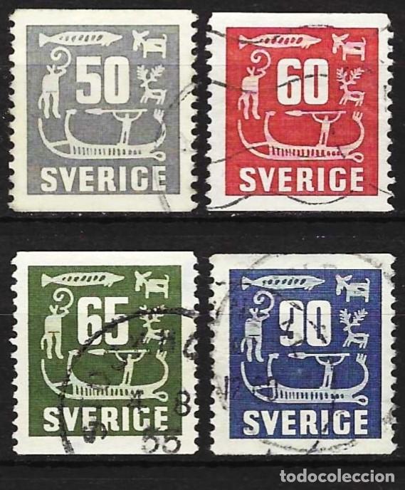 Sellos: Suecia 1954 - Mi 396... - YT 389... - Grabados rupestres