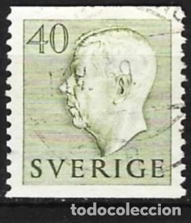 Sellos: Suecia 1954 - Mi 393A - YT 384 - Rey Gustavo VI Adolphe
