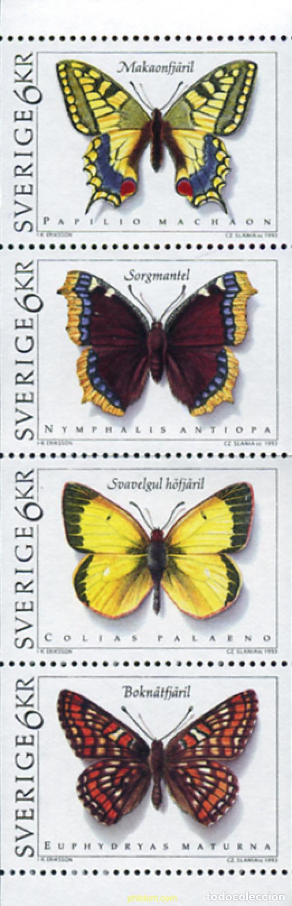 Sellos: 113048 MNH SUECIA 1993 MARIPOSAS