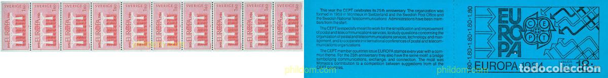 Sellos: 2357 MNH SUECIA 1984 EUROPA CEPT. 25 ANIVERSARIO DE LA CEPT