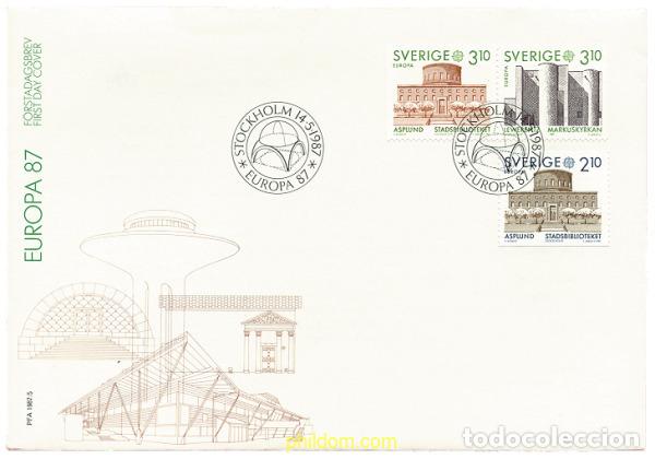 Sellos: 24134 MNH SUECIA 1987 EUROPA CEPT. ARQUITECTURA MODERNA