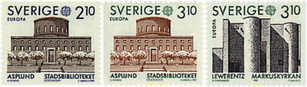 Sellos: 99958 MNH SUECIA 1987 EUROPA CEPT. ARQUITECTURA MODERNA