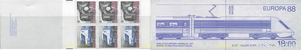 Sellos: 2366 MNH SUECIA 1988 EUROPA CEPT. TRANSPORTE Y MEDIOS DE COMUNICACION