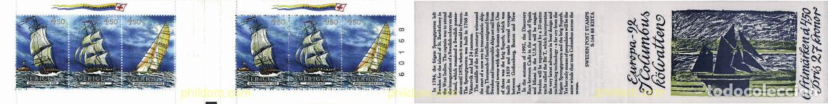 Sellos: 2376 MNH SUECIA 1992 EUROPA CEPT. 500 ANIVERSARIO DEL DESCUBRIMIENTO DE AMERICA